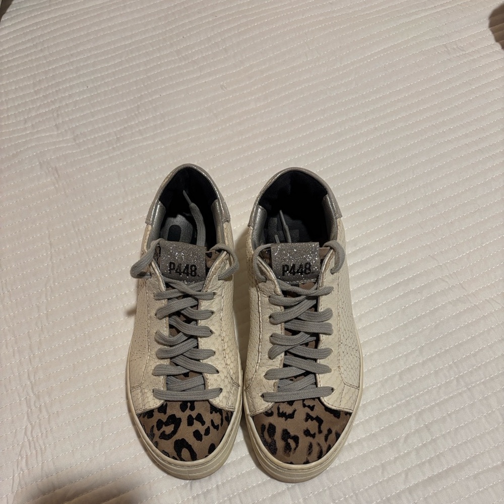 P448 Leopard Toe "John" Low-Top Sneakers